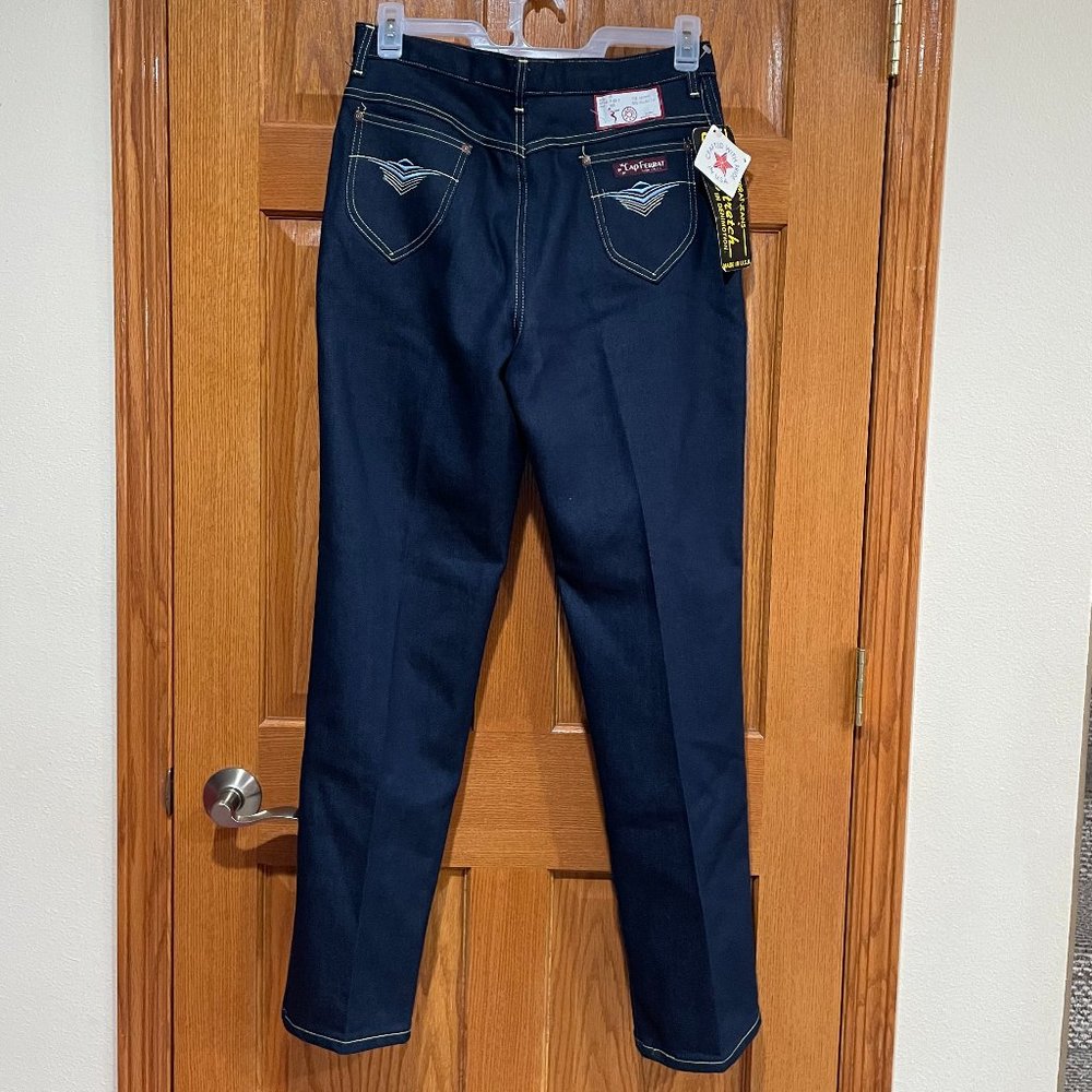 Vintage CAP FERRAT JEANS Women's 16 Stretch Denimotion Dark Blue Denim Jeans NWT